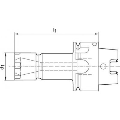 Mini klieštinový upínač ER DIN69893A HSK-A63 22x160mm FORTIS - obrázek