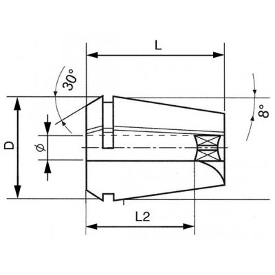 Klieština 4hran ER16-4,5x3,4 FORTIS - obrázek