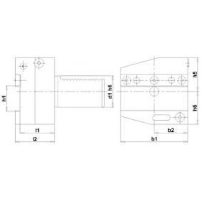 Držiak upichovák VDI pravý AR 40x26mm FORTIS - obrázek