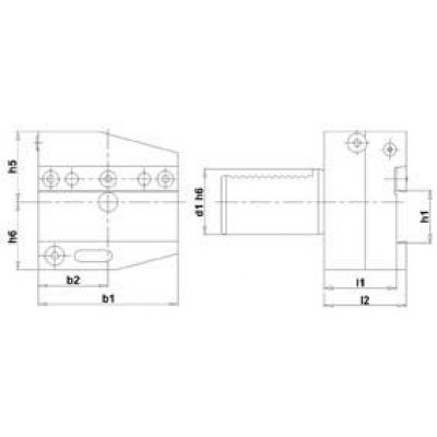 Držiak upichovák VDI ľavý AL 30x26mm FORTIS - obrázek