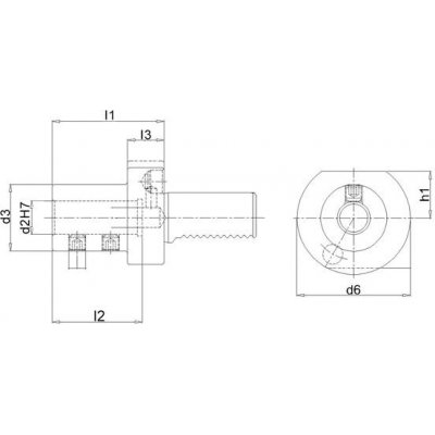 Držiak VDI pre vrtáky s VBD E1 WN 30x08mm FORTIS - obrázek