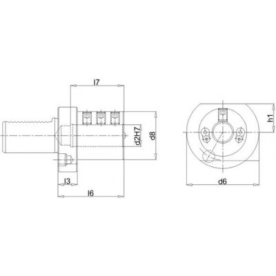 Držiak VDI na vŕtacie tyče E2 30x12mm FORTIS - obrázek