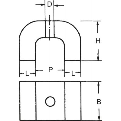 Podkovicový magnet 45,0x30,0x30,0mm FORTIS - obrázek