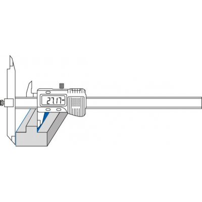 Posuvné meradlo nastaviteľná meracie nástavca digitálny 150 / 0,01mm FORTIS - obrázek