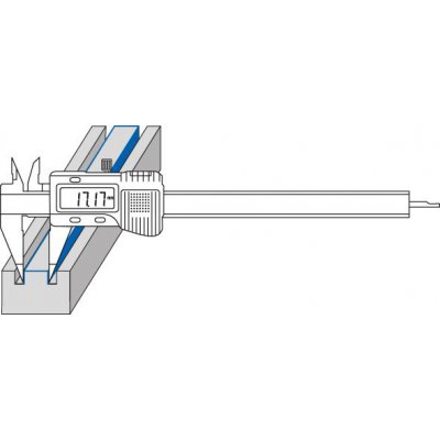 Posuvné meradlo s meracími hrotmi digitálny 150 / 0,01mm FORTIS - obrázek