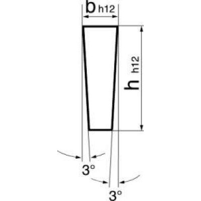 Polotovar HSSE tvar E 12x3x80mm lichobeznik Wilke - obrázek