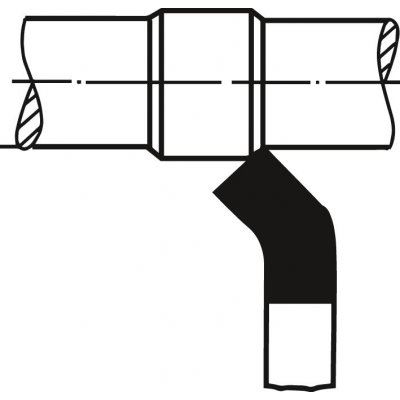 Zahnutý soustružnický nůž HSS-E DIN4952 pravý čtyřhran 8x8x100mm Wilke - obrázek