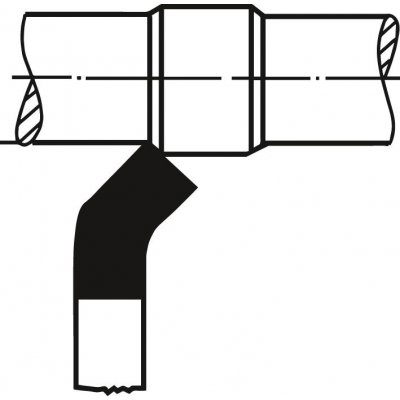 Zahnutý soustružnický nůž HSS-E DIN4952 levý čtyřhran 8x8x80 mm Wilke - obrázek