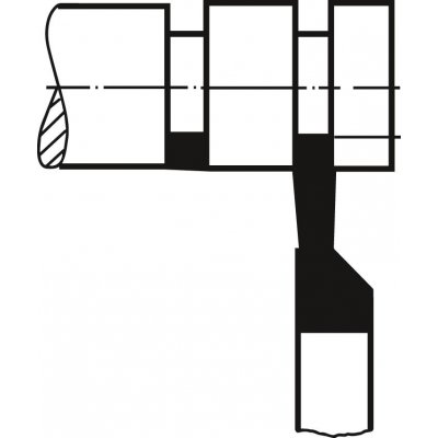 Zapichovací soustružnický nůž HSS-E DIN4961 pravý čtyřhran 12x 8x100mm Wilke - obrázek