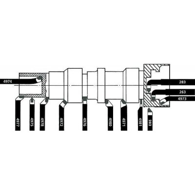 Přímý soustružnický nůž tvrdokov DIN4971/ISO1 pravý P25/P30 10x10x90mm Wilke - obrázek