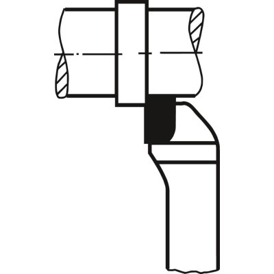 Odsazený stranový soustružnický nůž, tvrdokov, DIN 4980 pravý 25x25x140mm P25/30 Wilke - obrázek