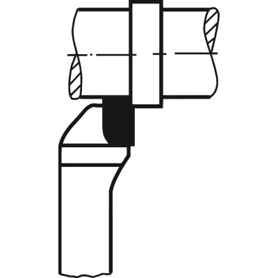 Odsazený stranový soustružnický nůž, tvrdokov, DIN 4980 pravý 10x10x90mm P25/30 Wilke - obrázek