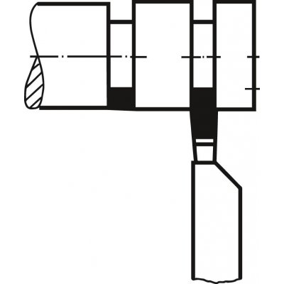 Zapichovací soustružnický nůž, tvrdokov DIN 4981 pravý 25x16x140mm P25/30 Wilke - obrázek