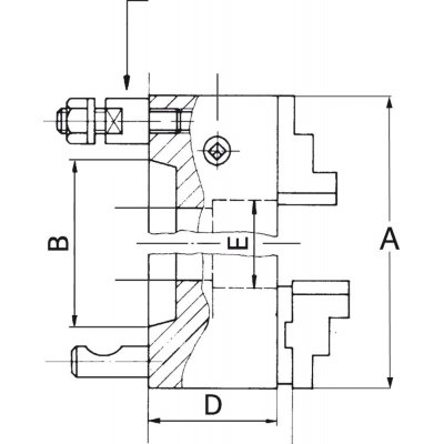 Tříčelisťové soustružnické sklíčidlo DURO-M 160/3 K 4/702-2 RÖHM - obrázek