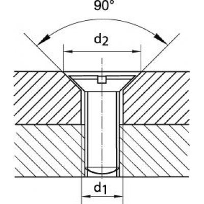 Krátky stupňovitý vrták HSS TiN Priechodné otvor 90 ° M5 GÜHRING - obrázek