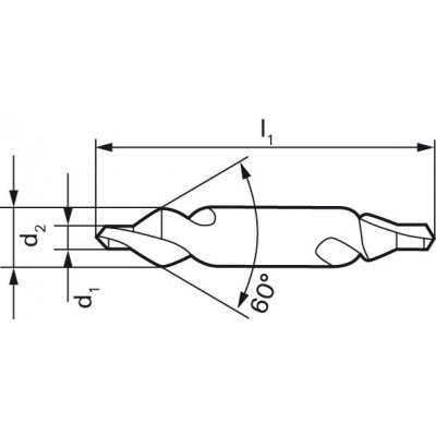 Strediaci vrták DIN333 HSS tvar A 1,60mm GÜHRING - obrázek